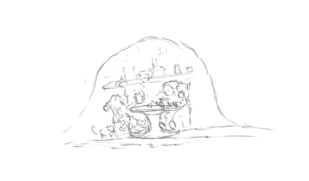 In the tavern of the Golden Scallop, Globiuz novel